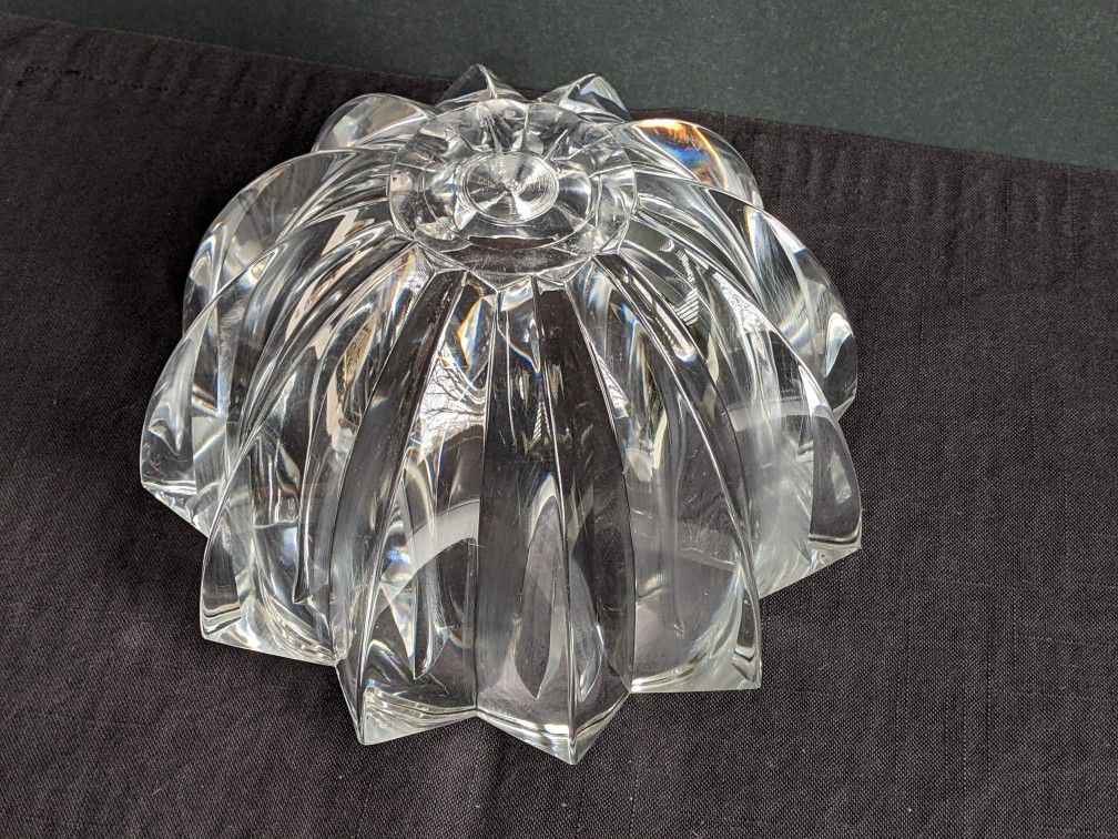 Vtg Post Modern Clear Acrylic Lucite Faceted Tiara Bowl by Judith Kruger
