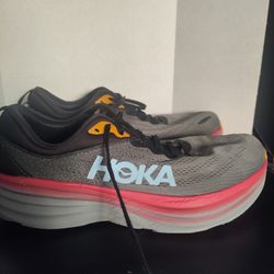 Hoka One Bondi 8 Shoes Mens Sz 10.5D Anthracite Castlerock Running 1123202 ACTL