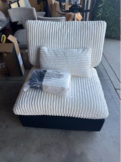 New white and Black lounge sofa $60
