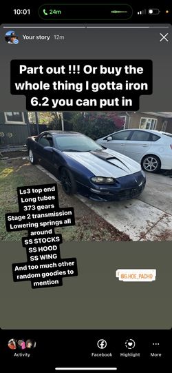 2001 SS Camaro Clean Title Part Out