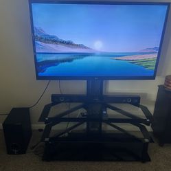 TV + Soundbar + Entertainment Center