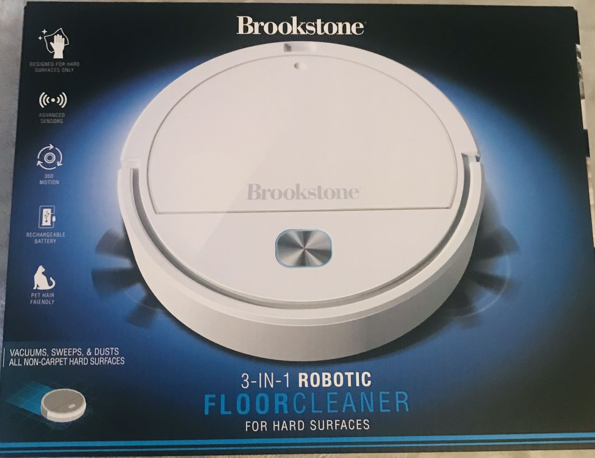 Brookstone  3 In 1 Robotic Floor Cleaner 
