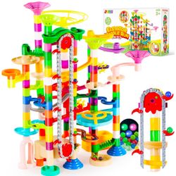 JOYIN 236Pcs Glowing Marble Run with Motorized Elevator