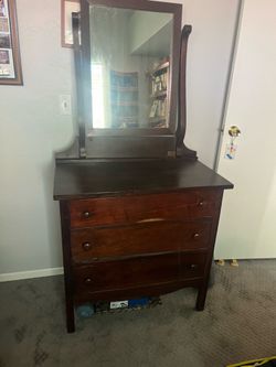 Old Times dresser with swivel mirror by