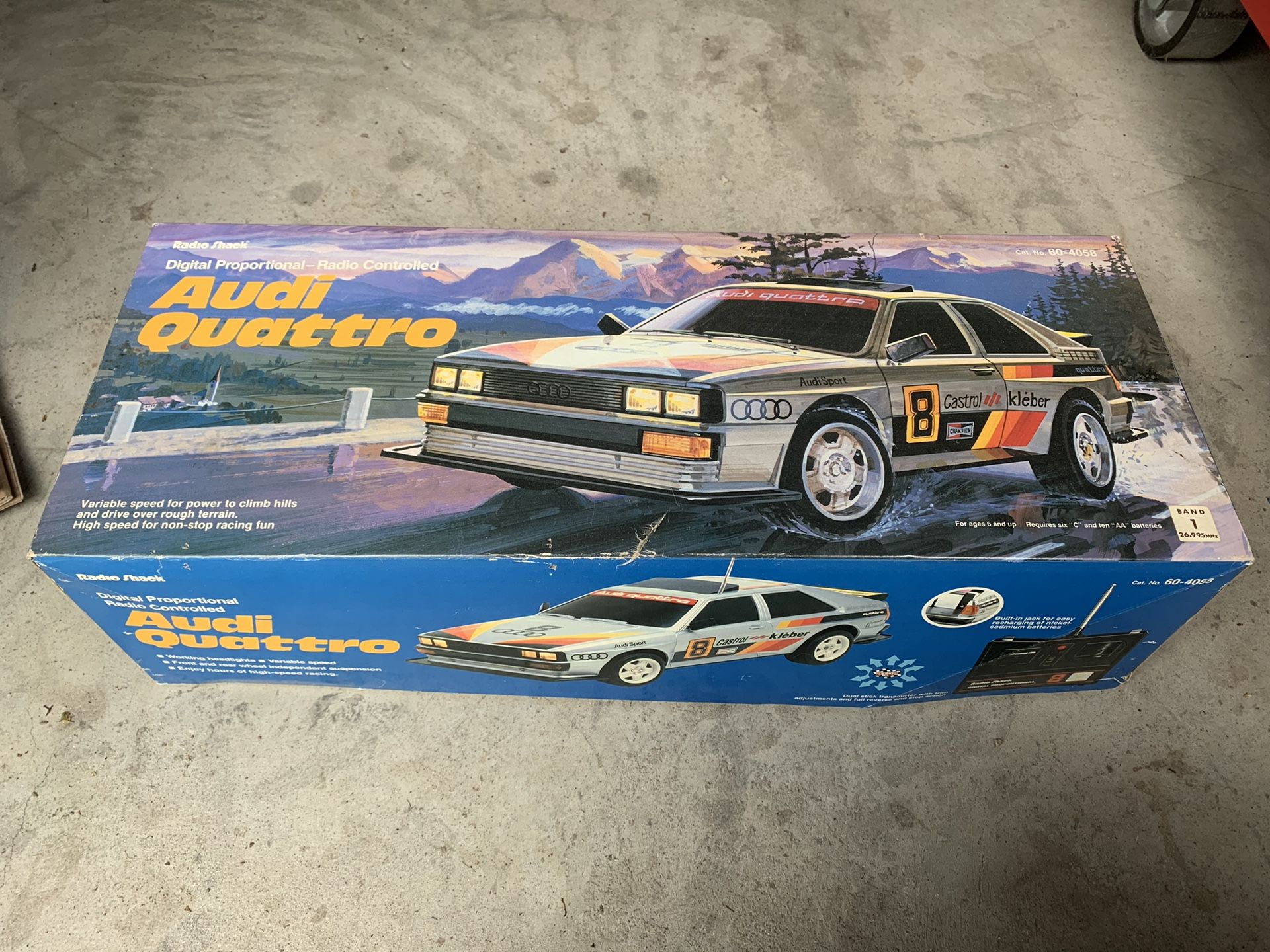 Vintage radio shack Audi Quattro RC car