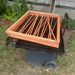 Small Dog Cage And Small wood puppy Gate 