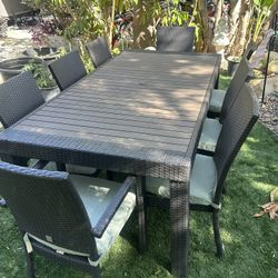 Outdoor patio furniture table set (2 tables!)