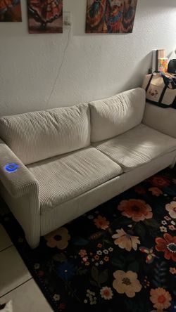 White sofa bed