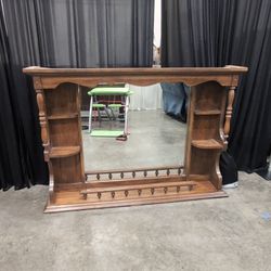 Traditional Dark Wood top half of hutch
