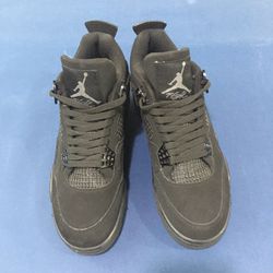 Nike Air Jordan 4 US 8 For Men Shoes In Black Cat 