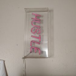 Light Up HUSTLE Sign 