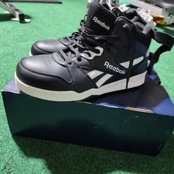 Reebok Steel Toed Work Boots (White & Black) 