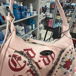 Pink ED HARDY PURSE