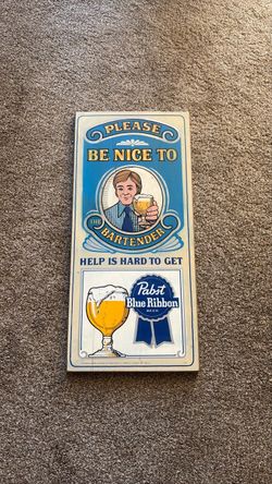 Vintage Pabst Blue Ribbon Bar Sign