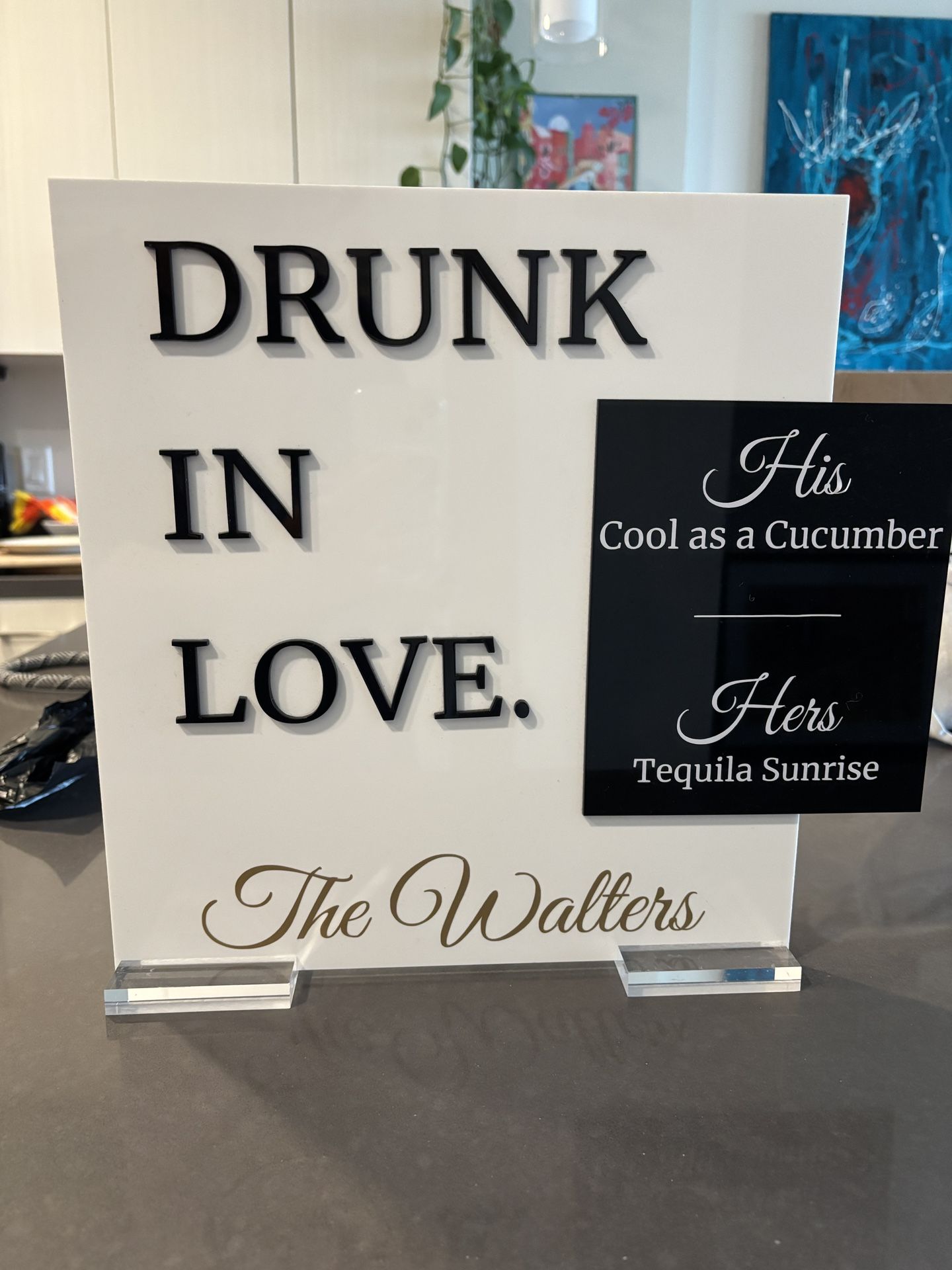 Wedding Drink Sign - His & Hers