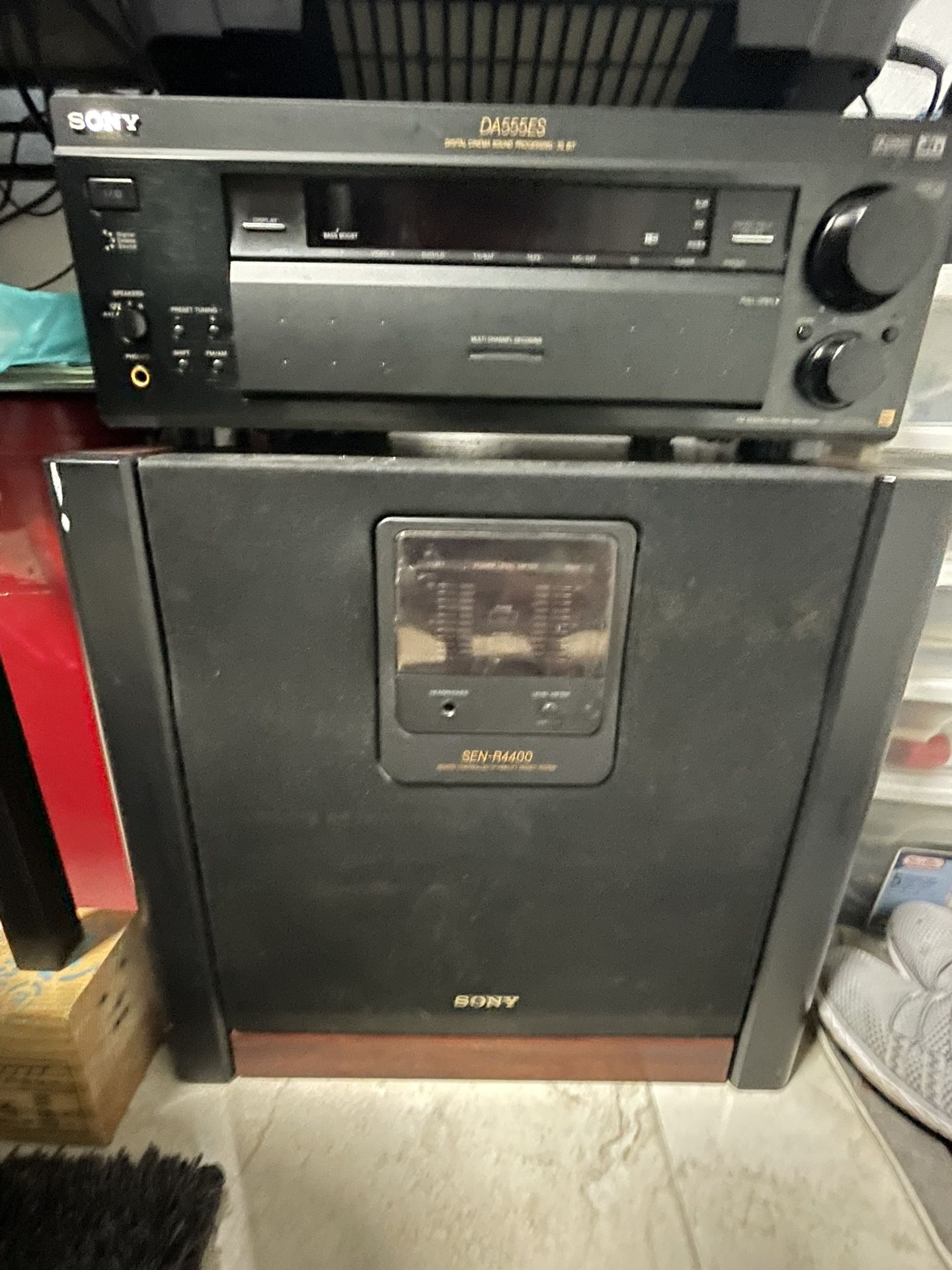 Sony Receiver (needs Repair) And Subwoofer 