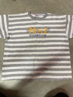Vintage 90s 4CO Polo Champion Striped Embroidered T-Shirt - XL