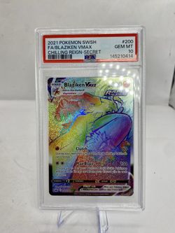 Pokémon Blaziken VMAX 200/198 Chilling Reign Secret Rare Holo PSA 10