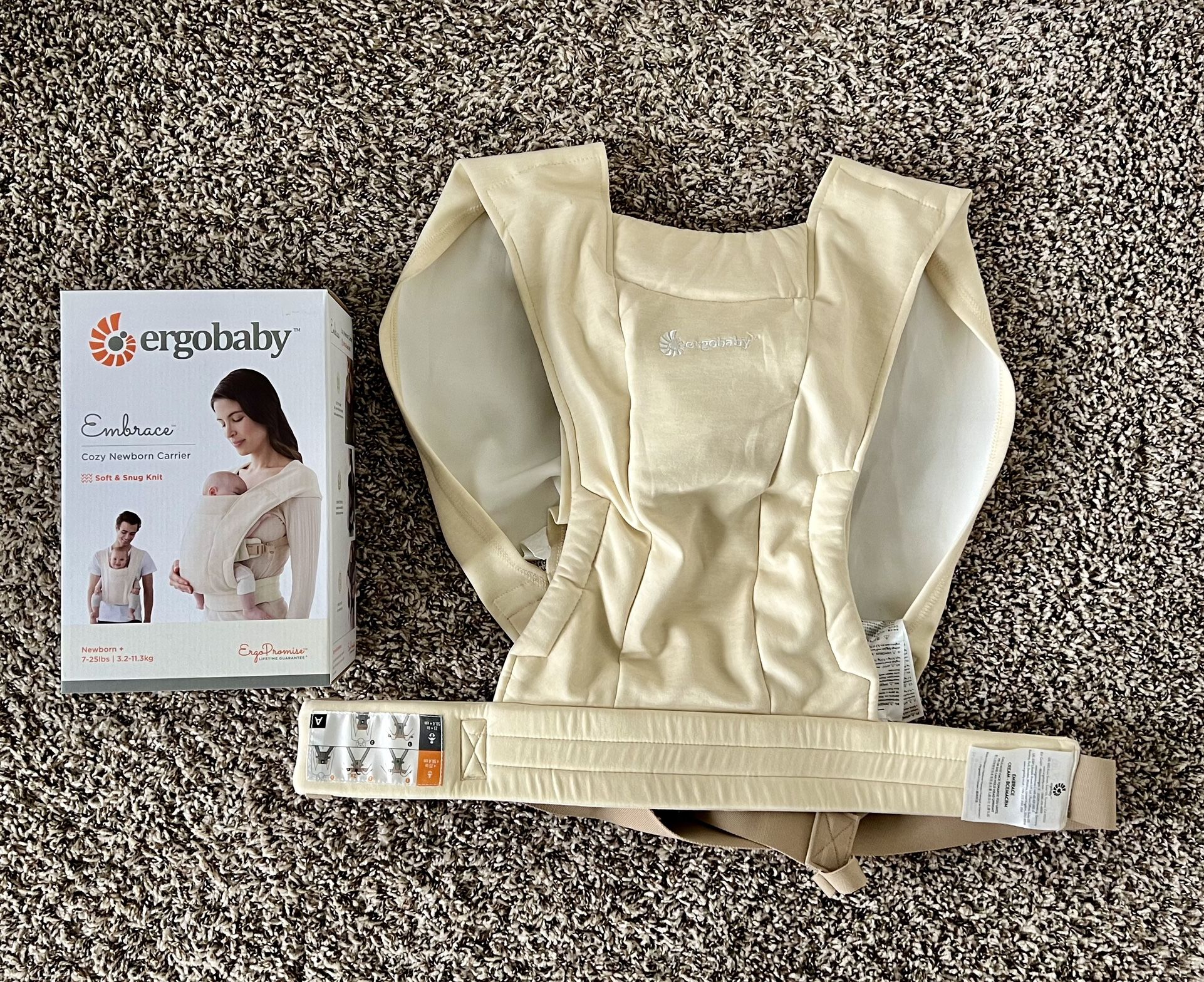 Ergobaby Embrace Cozy Knit Newborn Carrier - Cream