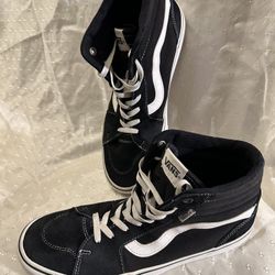 Vans Mens Old Skool Skateboard High Top Sneakers Black & White Size 11