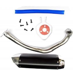 High Performance Exhaust System Muffler for GY6 50cc-400cc 4 Stroke Scooters ATV Go Kart Black
