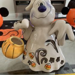 Ceramic Halloween Ghost Decoration blue sky clay works no chips Coral Springs 33071