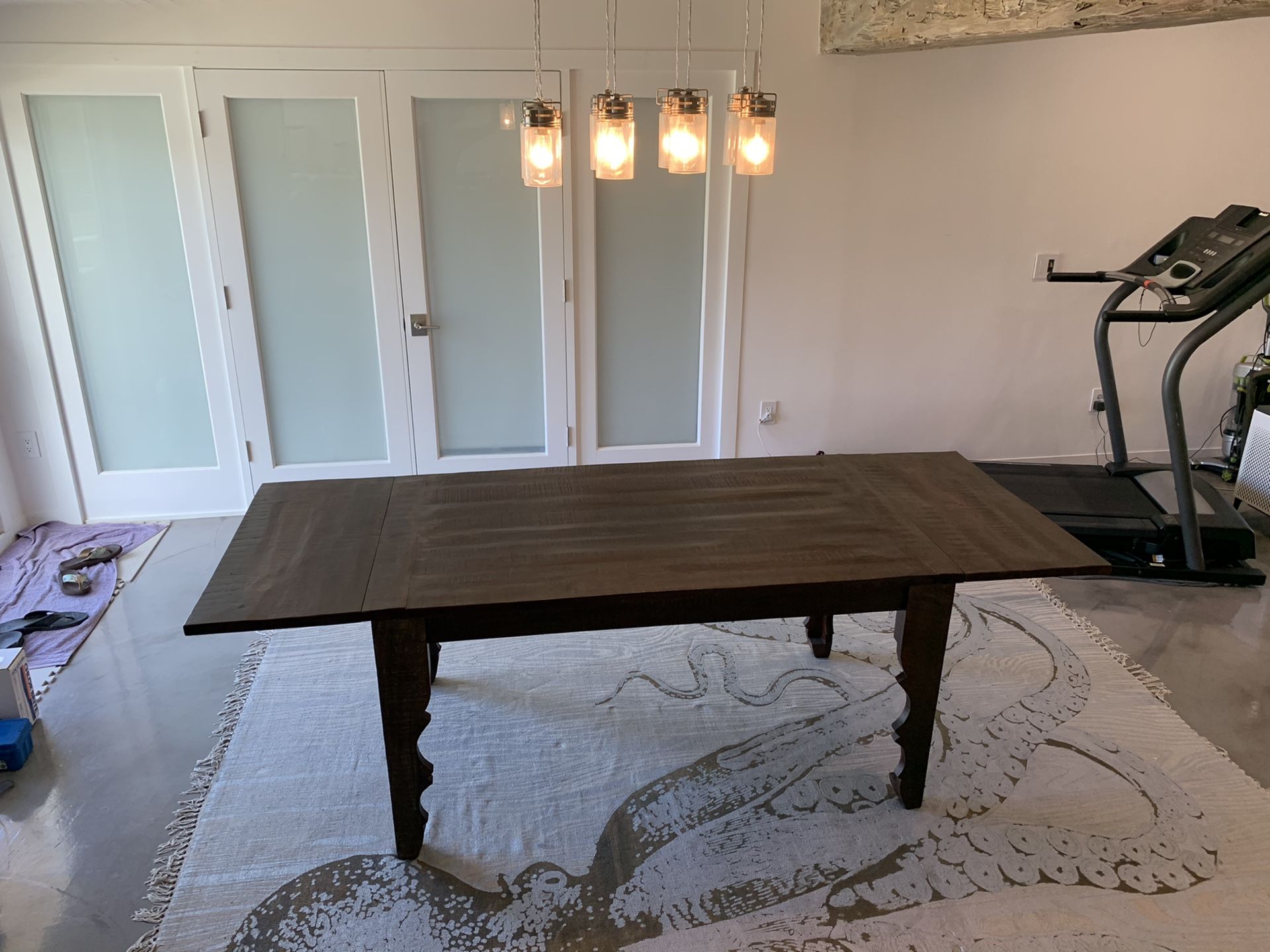 Solid Wood Farmhouse Extending Dining Table