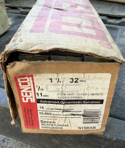 2 boxes, 1 1/4, 16 gauge, galvanized staples, 10000 each box