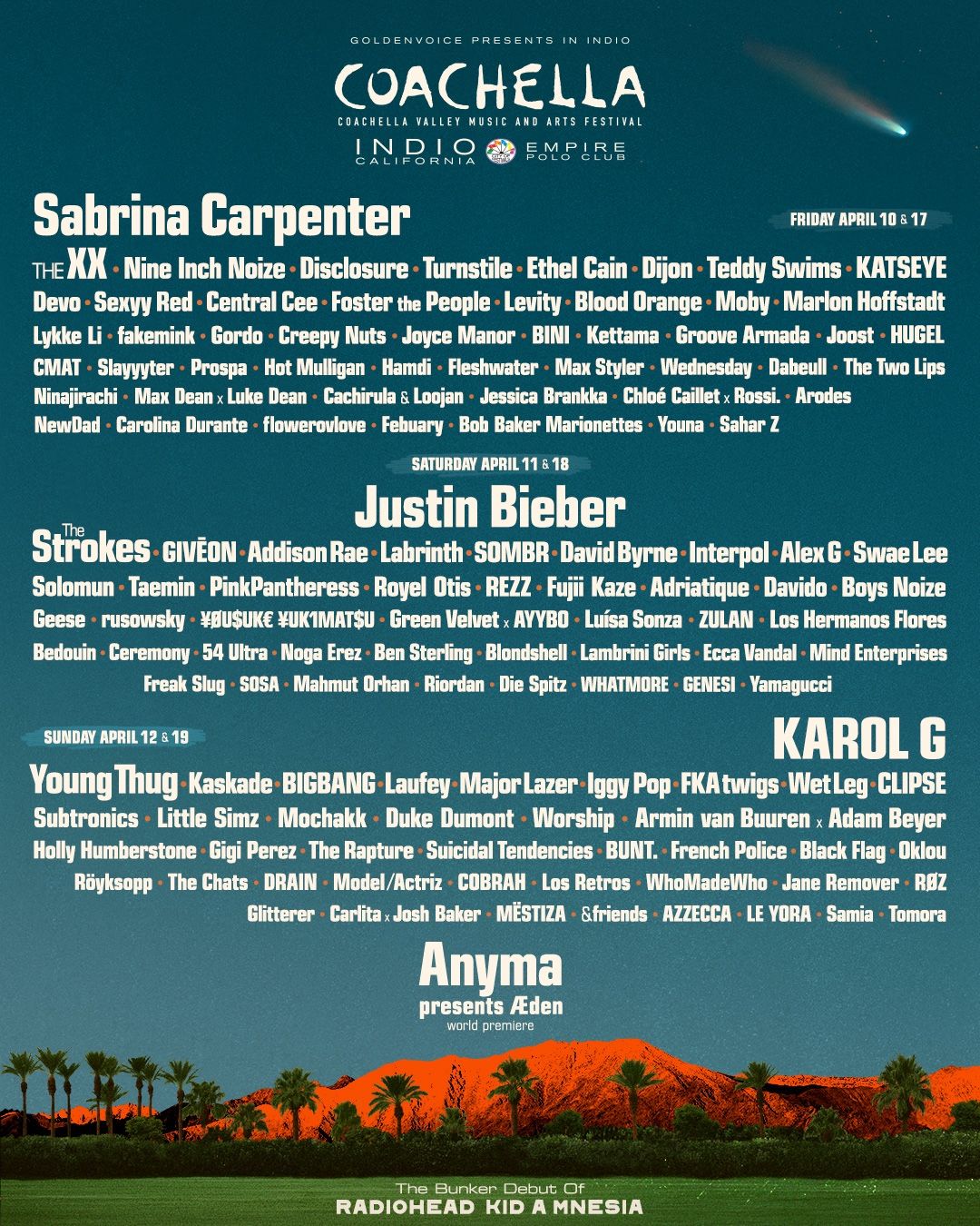 COACHELLA 2026 GA ticket - Weekend 2