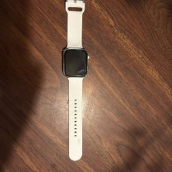 Apple I Watch sport  series 8 White Band  45 MM case