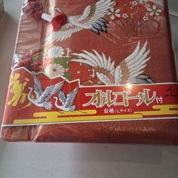 Vintage Japanese Music Box Photo Album with Crane Design