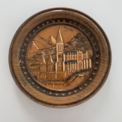 Vintage Lourdes Wooden Wall Frame