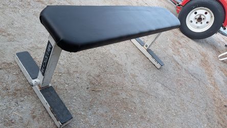 Maxicam flat bench fixed workout gym commercial grade equipment by power dynamics