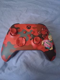 Xbox One Wireless Controller Working Perfectly Camo Red
