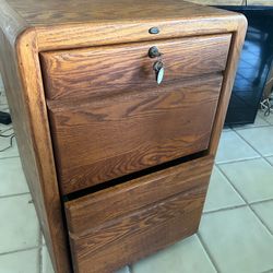 Oak file cabinet