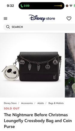 The Nightmare Before Christmas Loungefly Crossbody Bag and Coin