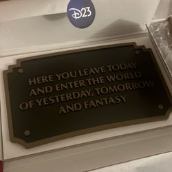 Official D23 Plaque