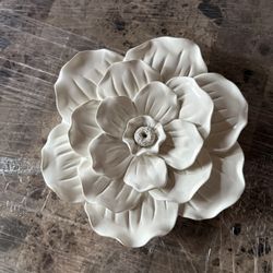 Flor De Porcelana Para Colgar En La Pared 