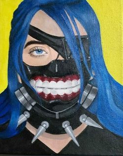 Billie Eilish X tokyo ghoul painting