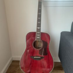 Guitar Urban Cherry Red Acoustic 
