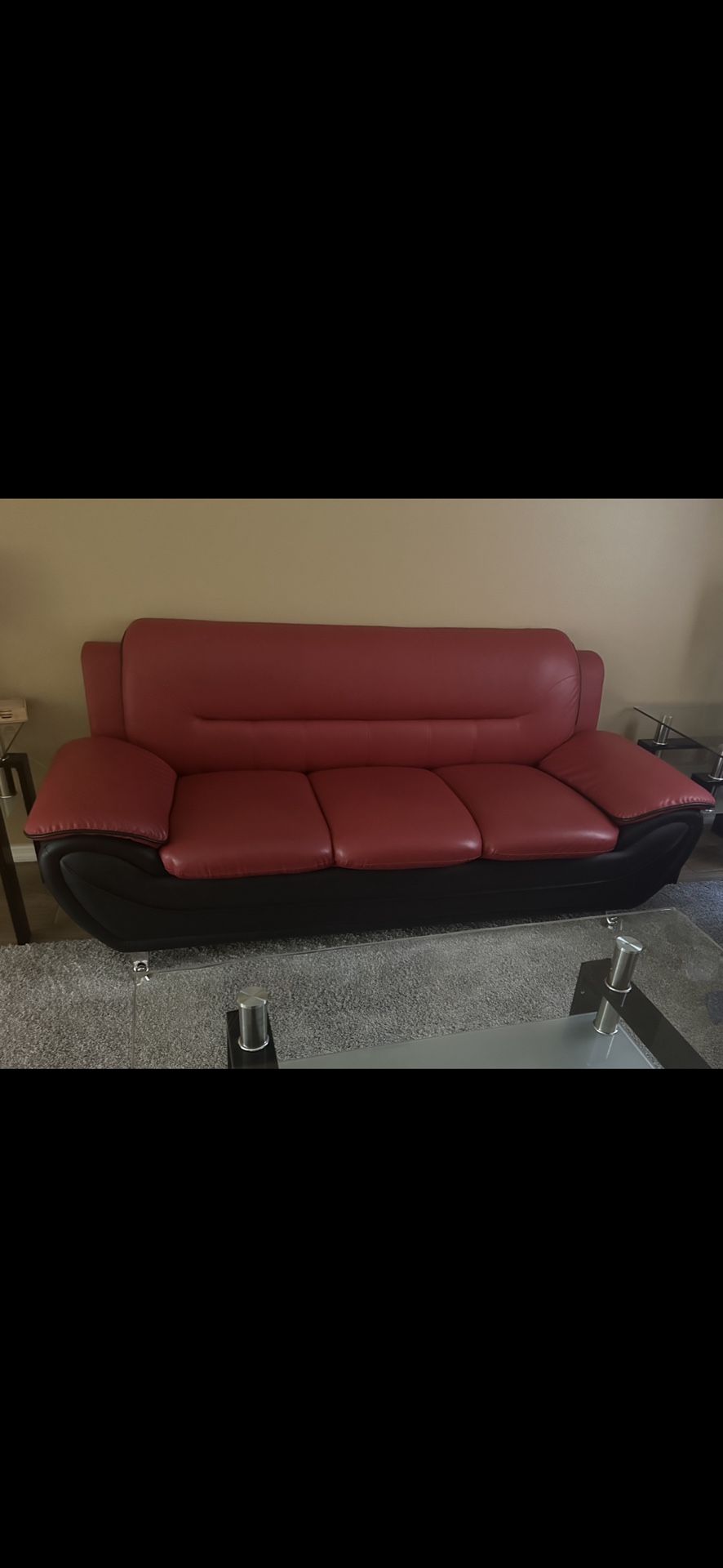 Red Leather Couch