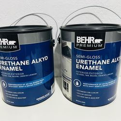 Behr Premium Urethane Alkyd Enamel Semi Gloss Interior/Exterior 1 gal. White
