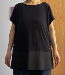Black Oversized Tunic Top Short Sleeve