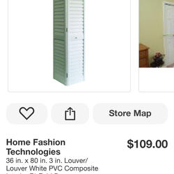 36 in. x 80 in. 3 in. Louver/Louver White PVC Composite Interior Bi-Fold Door