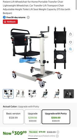 Patient Lift Wheelchair for Home Portable Transfer Chair