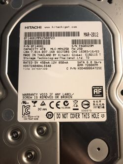 Hitachi 4TB SATA Desktop Hard Drive