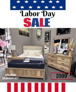 4 PC KING BEDROOM  SET
