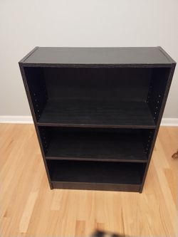 Black 3-Shelf Bookcase