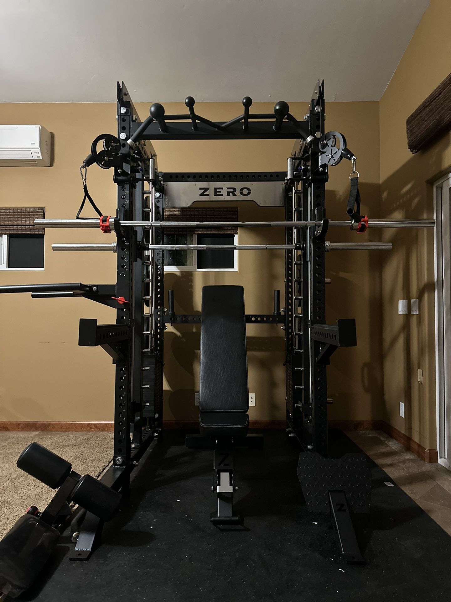 Smith Machine 400 Adjustable Bench 245lb Cast Iron Olympic Weights