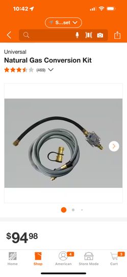 Gas Hose With Disconnect In Excellent Condition